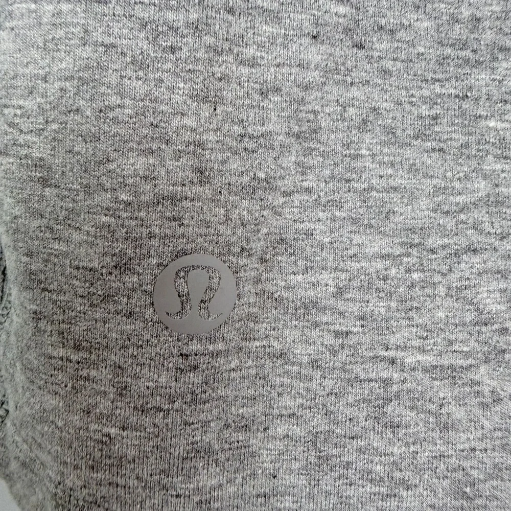 Lululemon Start Anew Gray French Terry Drawstring Athletic Skirt 8 Heathered‎